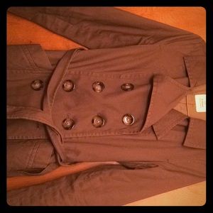 Army green pea coat